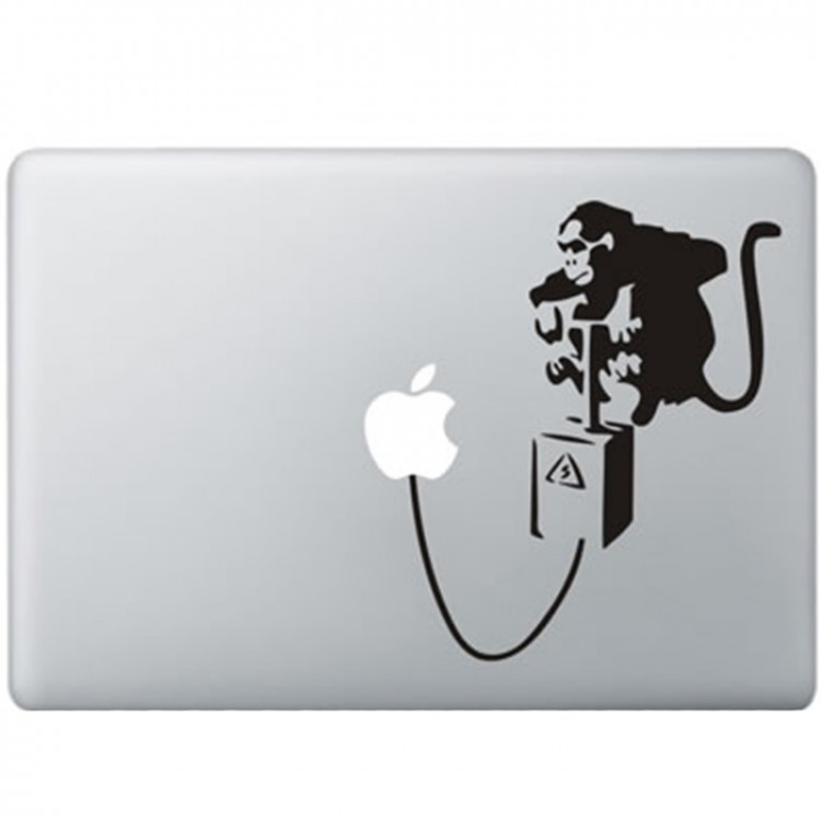 Banksy Aap MacBook Sticker Zwarte Stickers